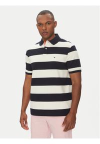 TOMMY HILFIGER - Tommy Hilfiger Polo MW0MW39045 Granatowy Regular Fit. Typ kołnierza: polo. Kolor: niebieski. Materiał: bawełna #1