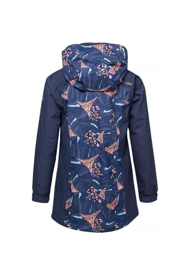 Elbrus - Kurtka Dziecięca Makari Tg Leaf Print Jacket. Kolor: niebieski. Wzór: nadruk. Sezon: zima. Sport: narciarstwo