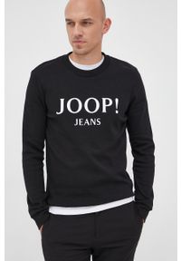 JOOP! - Joop! bluza bawełniana męska kolor czarny z nadrukiem. Kolor: czarny. Materiał: bawełna. Wzór: nadruk