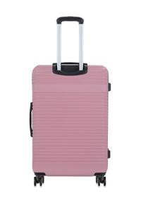 Ochnik - Komplet walizek na kółkach 19''/24''/28''. Kolor: różowy. Materiał: guma, poliester, materiał, kauczuk #10