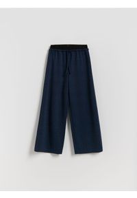 Reserved - Luźne spodnie w kratę - wielobarwny. Materiał: wiskoza, dzianina #1