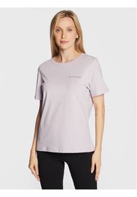 4f - 4F T-Shirt H4Z22-TSD025 Fioletowy Regular Fit. Kolor: fioletowy. Materiał: bawełna