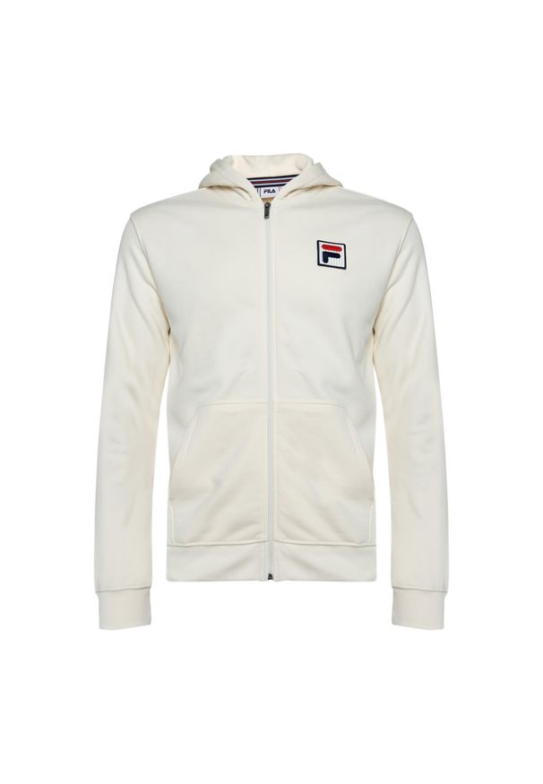 Fila - Bluza FILA Bergede Loose Fit Zip Hoody. Kolor: biały