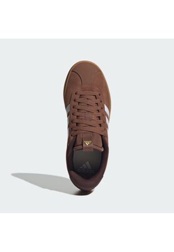 Adidas - adidas Sneakersy Vl Court 3.0 Shoes KI2102 Brązowy. Kolor: brązowy. Materiał: zamsz, skóra