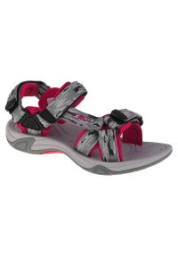 Sandały CMP Hamal Hiking Sandal Jr 38Q9954-51UL szare. Okazja: na co dzień. Zapięcie: rzepy. Kolor: szary. Materiał: syntetyk, guma, materiał, tkanina. Wzór: paski. Styl: casual