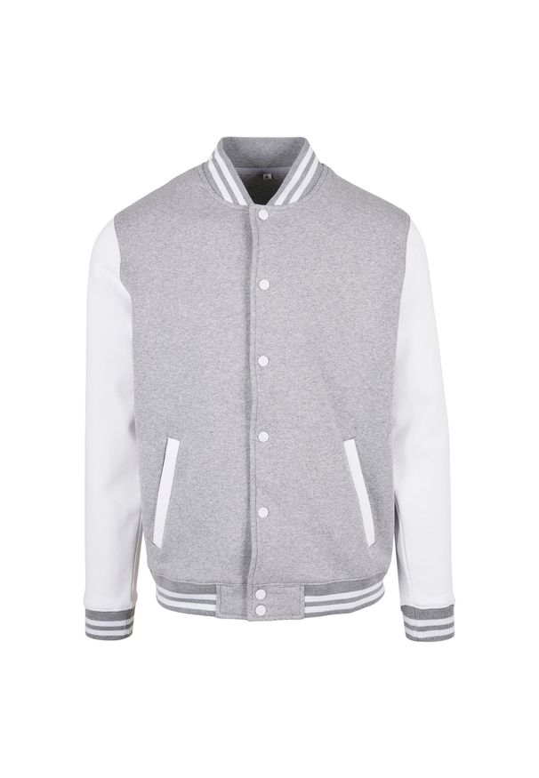 BUILD YOUR BRAND - Męska Kurtka Basic Varsity. Kolor: biały, wielokolorowy, fioletowy, szary