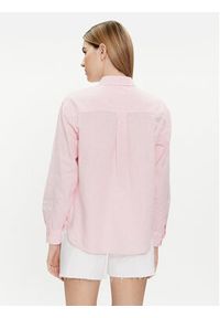 Tommy Jeans Koszula DW0DW17737 Różowy Boxy Fit. Kolor: różowy. Materiał: bawełna, len