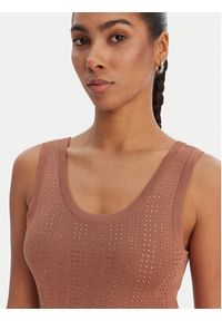 Fracomina Top FR26ST4005K524R9 Brązowy Slim Fit. Kolor: brązowy. Materiał: wiskoza #4