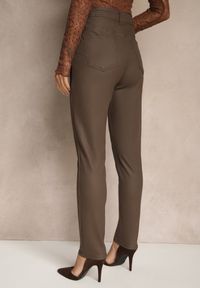 Renee - Brązowe Spodnie Skinny Zangi. Kolekcja: plus size. Kolor: brązowy. Styl: klasyczny #4