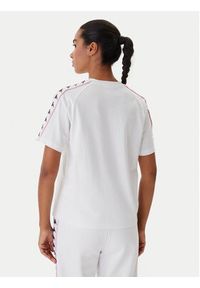 Kappa T-Shirt Banda Adi 371U6WW Biały Regular Fit. Kolor: biały. Materiał: bawełna #3