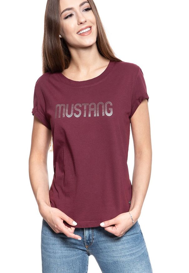 Mustang - MUSTANG T SHIRT DAMSKI Alina C Print PORT ROYALE 1008401 7193. Wzór: nadruk