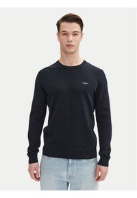 Aeronautica Militare Sweter 251MA1502L506 Granatowy Regular Fit. Kolor: niebieski. Materiał: bawełna #1