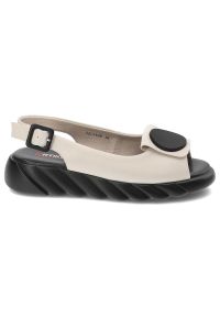 Beżowe Sandały Artiker Modne Obuwie Damskie. Okazja: na spacer. Kolor: beżowy. Materiał: materiał. Sezon: lato #6