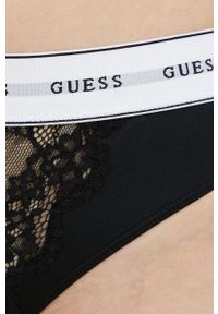 Guess stringi kolor czarny z koronki. Kolor: czarny. Materiał: koronka. Wzór: koronka #4