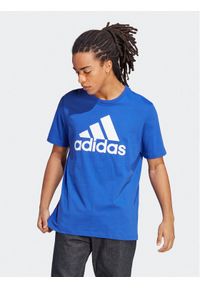 Adidas - adidas T-Shirt Essentials Single Jersey Big Logo T-Shirt IC9351 Niebieski Regular Fit. Kolor: niebieski. Materiał: bawełna, jersey #1