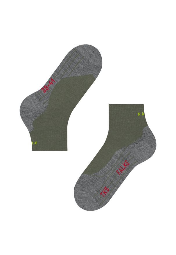 Krótkie skarpety Falke TK5 Wander. Kolor: zielony. Materiał: wełna. Sport: turystyka piesza