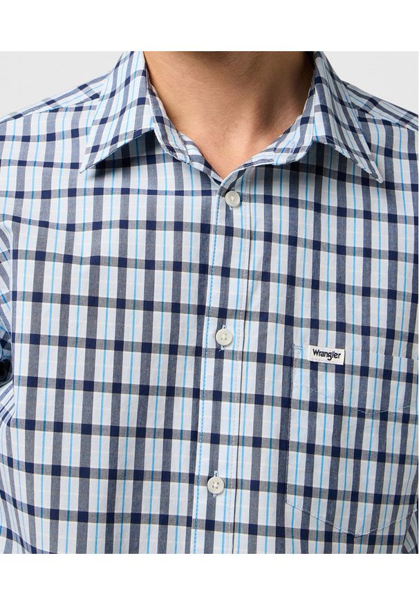 Wrangler - MESKA KOSZULA WRANGLER 1 PKT SHIRT CERULEAN 112371552