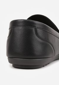 Born2be - Czarne Półbuty Typu Mokasyny z Ozdobnym Przeszyciem Gildal. Okazja: na co dzień. Zapięcie: pasek. Kolor: czarny. Materiał: jeans, materiał. Styl: casual, klasyczny #2