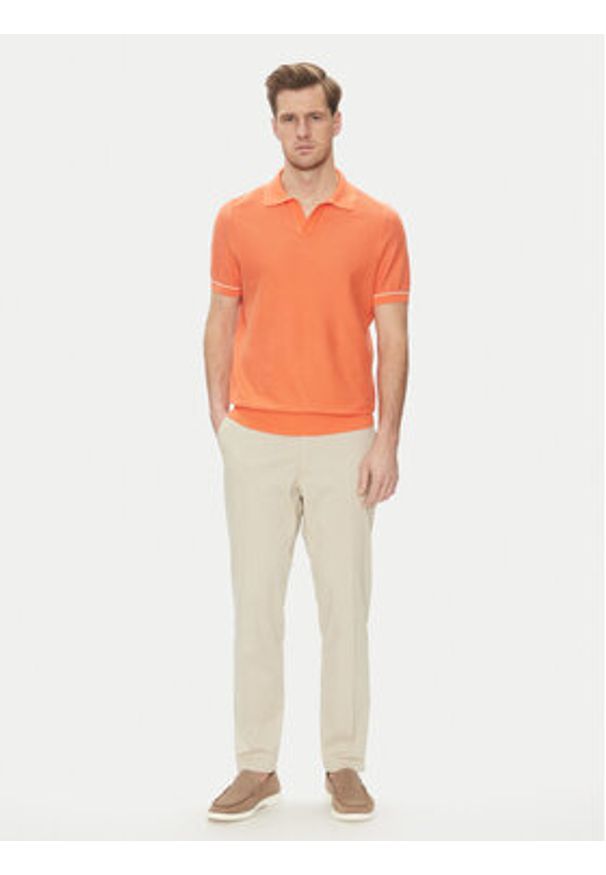 BOSS Polo H-Jianluca 50537654 Pomarańczowy Regular Fit. Typ kołnierza: polo. Kolor: pomarańczowy. Materiał: bawełna