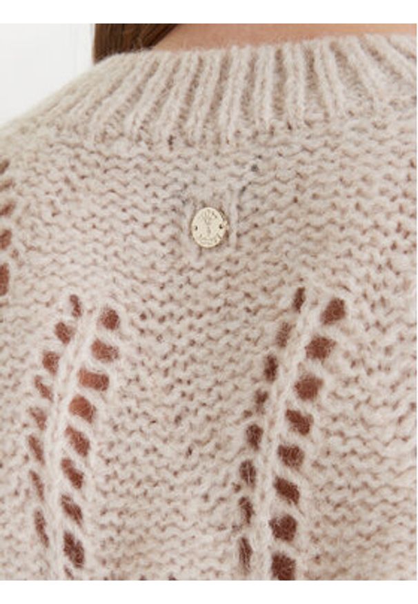 JOOP! Sweter 58 254KN58Kalma 30048461 Beżowy Regular Fit. Kolor: beżowy. Materiał: syntetyk
