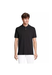 SOL'S - Polo Sol's Pacific. Okazja: na co dzień. Typ kołnierza: polo. Kolor: czarny. Styl: casual #1
