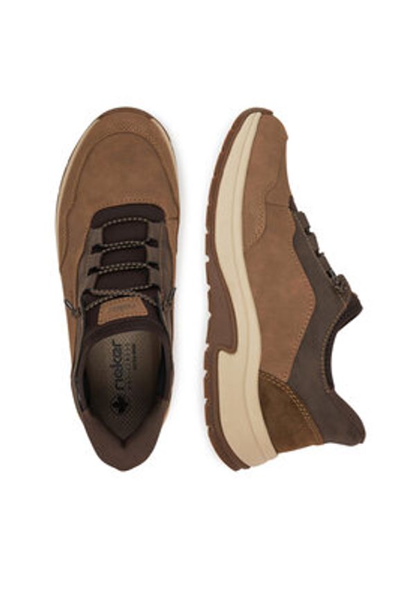 Rieker Sneakersy 11055-25 Brązowy. Kolor: brązowy. Materiał: skóra, nubuk