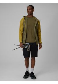 4f - 4F Bluza trekkingowa regular z kapturem męska - khaki M. Typ kołnierza: kaptur. Kolor: oliwkowy, brązowy, wielokolorowy. Długość: długie #2