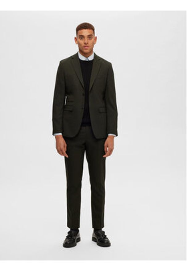 Selected Homme Sweter 16090606 Czarny Regular Fit. Kolor: czarny. Materiał: bawełna