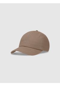 4f - 4F Czapka z daszkiem strapback uniseks - brązowa L/XL. Kolor: brązowy. Materiał: materiał, bawełna. Sezon: lato. Styl: sportowy #1