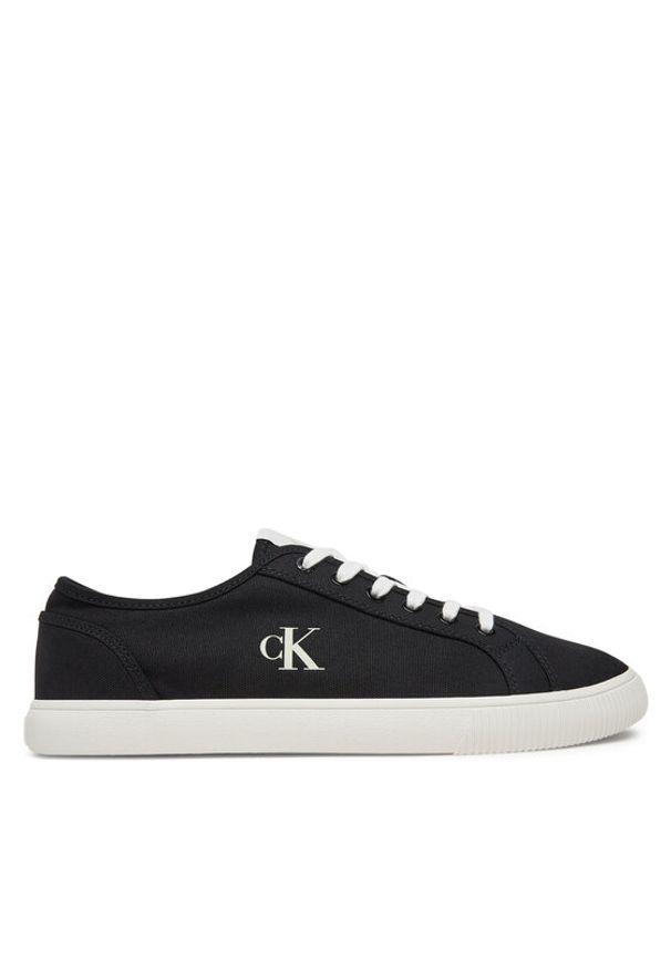 Calvin Klein Jeans Tenisówki Ess Vulc Low Mg Canvas YM0YM01209 Czarny. Kolor: czarny. Materiał: materiał
