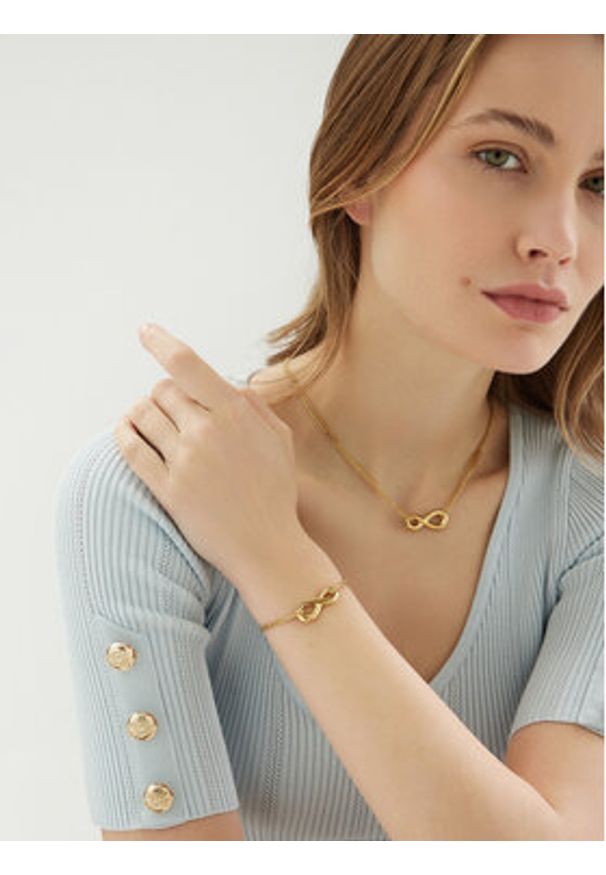 Guess Bransoletka JUBB05 050JW Złoty. Materiał: metalowe. Kolor: złoty