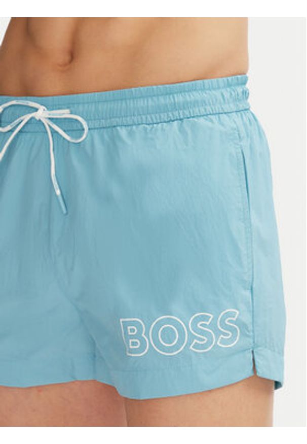 BOSS Szorty kąpielowe Mooneye 50469280 Niebieski Regular Fit. Kolor: niebieski. Materiał: syntetyk