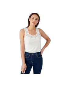 DAMART - Damski tank top Damart Thermolactyl. Kolor: biały. Materiał: skóra, dzianina. Sezon: zima #1