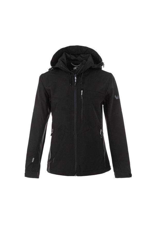 Damska kurtka wodoodporna Whistler Rosea W-Pro 8000. Kolor: czarny, szary, wielokolorowy. Materiał: poliester, softshell, materiał. Sport: turystyka piesza
