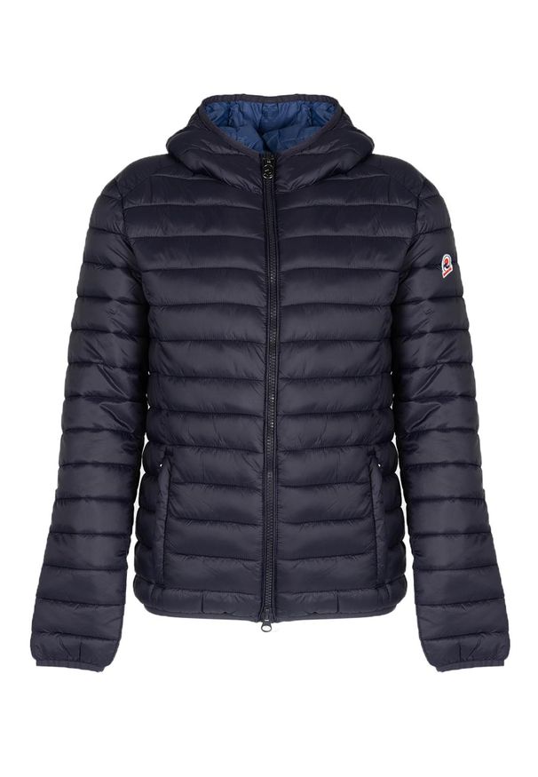 Invicta Kurtka "Down Jacket" | 4431449 | Mężczyzna | Granatowy. Okazja: na co dzień. Typ kołnierza: kaptur. Kolor: niebieski. Materiał: poliamid. Wzór: aplikacja. Styl: casual