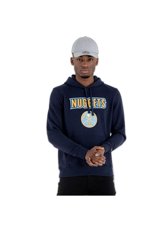 New Era - Bluza z kapturem Denver Nuggets NBA. Typ kołnierza: kaptur. Kolor: niebieski