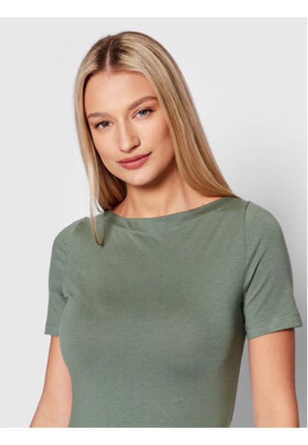 Vero Moda T-Shirt Panda 10231753 Zielony Regular Fit. Kolor: zielony. Materiał: bawełna