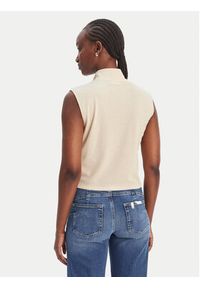 Liu Jo Sport Top TA6174 J3845 Écru Regular Fit. Materiał: wiskoza. Styl: sportowy #2