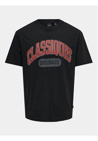 Only & Sons T-Shirt Classiques 22029023 Czarny Relaxed Fit. Kolor: czarny. Materiał: bawełna