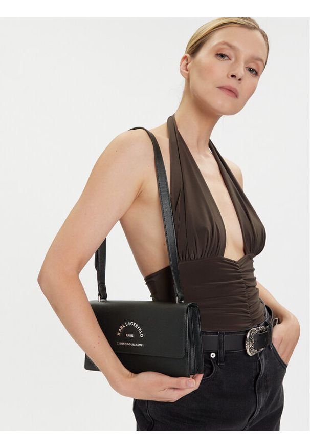 Karl Lagerfeld - KARL LAGERFELD Torebka 240W3109 Czarny. Kolor: czarny. Materiał: skórzane