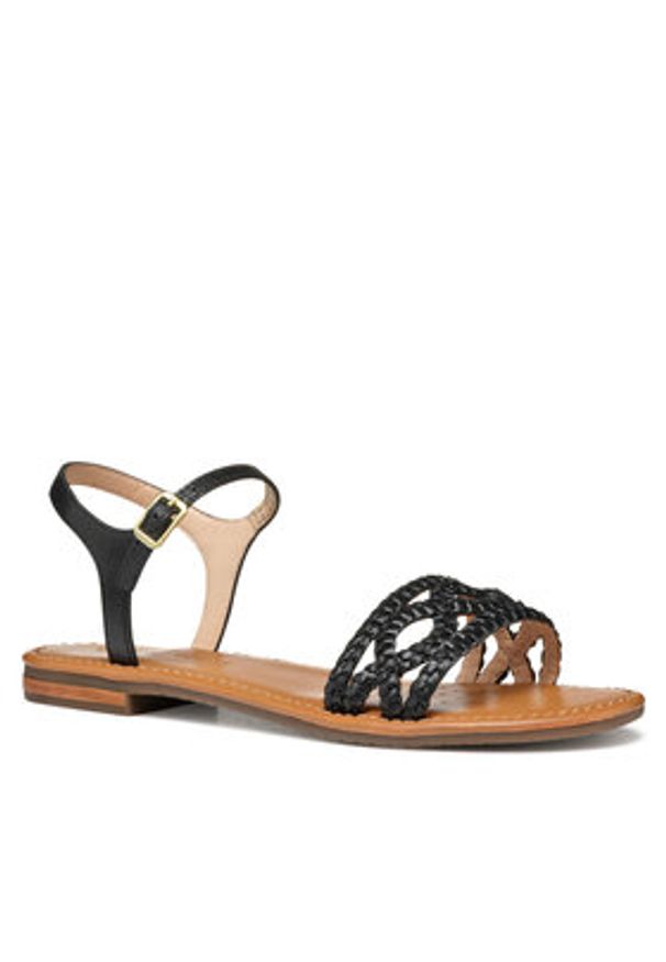 Geox Sandały D Sozy S D55LXA 00081 C9999 Czarny. Kolor: czarny. Materiał: skóra