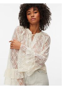 Vero Moda Bluzka Loulou 10345400 Biały Loose Fit. Kolor: biały. Materiał: syntetyk #4