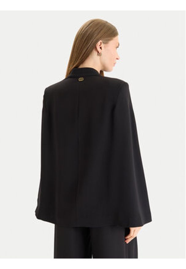 TwinSet - TWINSET Marynarka 252TT2400 Czarny Wide Fit. Kolor: czarny. Materiał: syntetyk