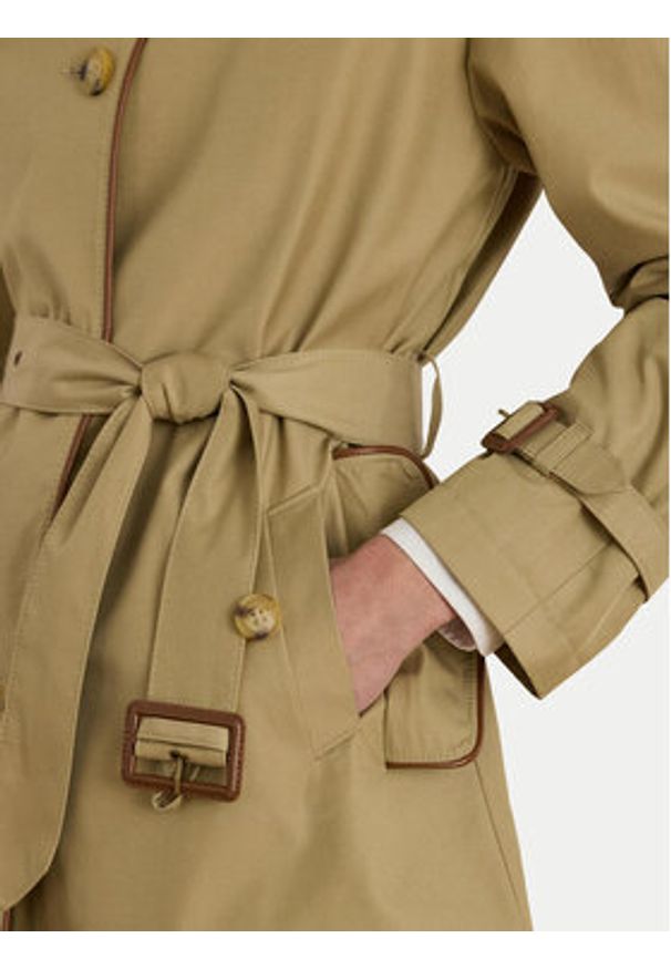 Lauren Ralph Lauren - LAUREN RALPH LAUREN Trencz 297979525001 Beżowy Regular Fit. Kolor: beżowy. Materiał: bawełna, syntetyk
