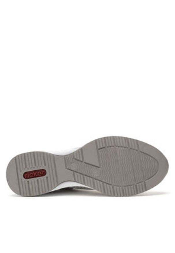 Rieker Półbuty N4316-90 Srebrny. Kolor: srebrny. Materiał: materiał, syntetyk