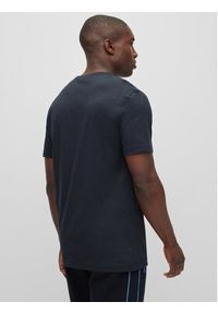 BOSS - Boss T-Shirt Tee Curved 50469045 Granatowy Regular Fit. Kolor: niebieski. Materiał: bawełna
