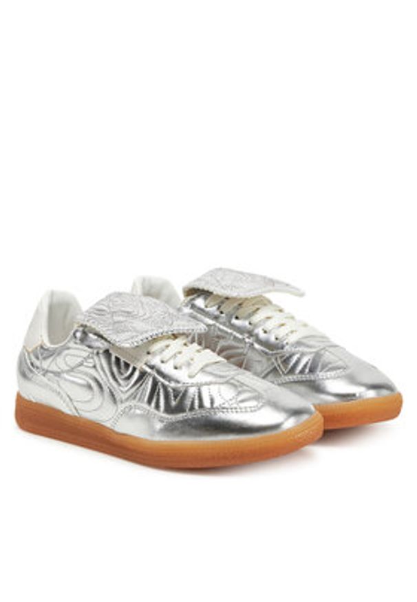 Steve Madden Sneakersy Eforma SM11003559 Srebrny. Kolor: srebrny. Materiał: skóra