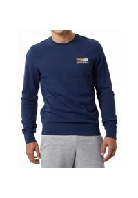 Bluza Męska New Balance Mt23903Nny Bez Kaptura 2Xl. Typ kołnierza: bez kaptura. Kolor: niebieski #1