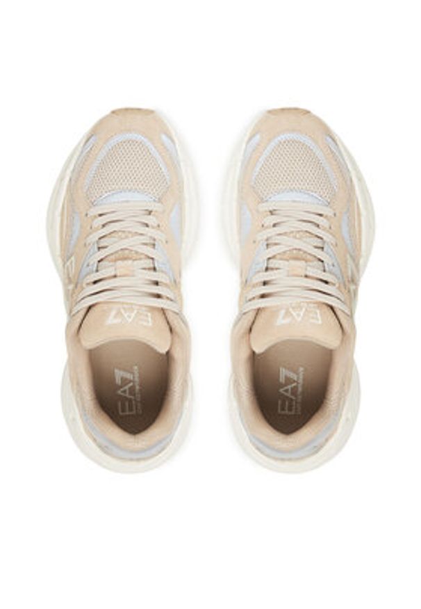 EA7 Emporio Armani Sneakersy X8X237 XK425 MZ202 Beżowy. Kolor: beżowy. Materiał: materiał