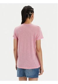 Lee T-Shirt 112350202 Różowy Regular Fit. Kolor: różowy. Materiał: len #5
